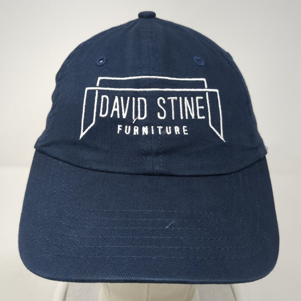 David Stine Furniture Strapback Baseball Cap Blue One Size Adjustable 6 Panel View 2